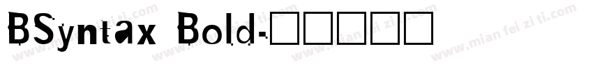 BSyntax Bold字体转换